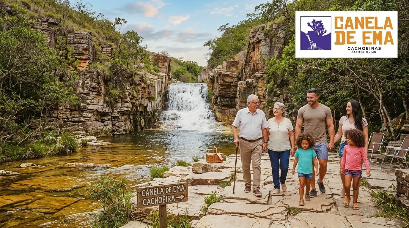 Feriado de Tiradentes em Capitólio na Cachoeira Canela de Ema. O feriado de Tiradentes, celebrado em 21 de abril, é tradicionalmente um dos períodos mais aguardados para quem busca refúgio no interior de Minas Gerais. Em 2026, com a consolidação do turismo de experiência, o destino que mais se destaca na região da Serra da Canastra é Capitólio (MG). No entanto, para o viajante que sai de grandes centros como São Paulo, Belo Horizonte ou Brasília, o maior desejo nesse feriado não é apenas "ver uma cachoeira", mas sim conquistar a liberdade de descansar de verdade, sem as complicações logísticas que muitos roteiros genéricos impõem. É aqui que a Cachoeira Canela de Ema redefine a experiência de lazer em Capitólio. Estrategicamente localizada às margens da Rodovia MG-050, no KM 304, nosso complexo oferece o que chamamos de "luxo da praticidade". Enquanto a maioria dos atrativos da região exige longos deslocamentos em estradas de terra e caminhadas quilométricas, na Canela de Ema, a natureza está literalmente à sua porta.